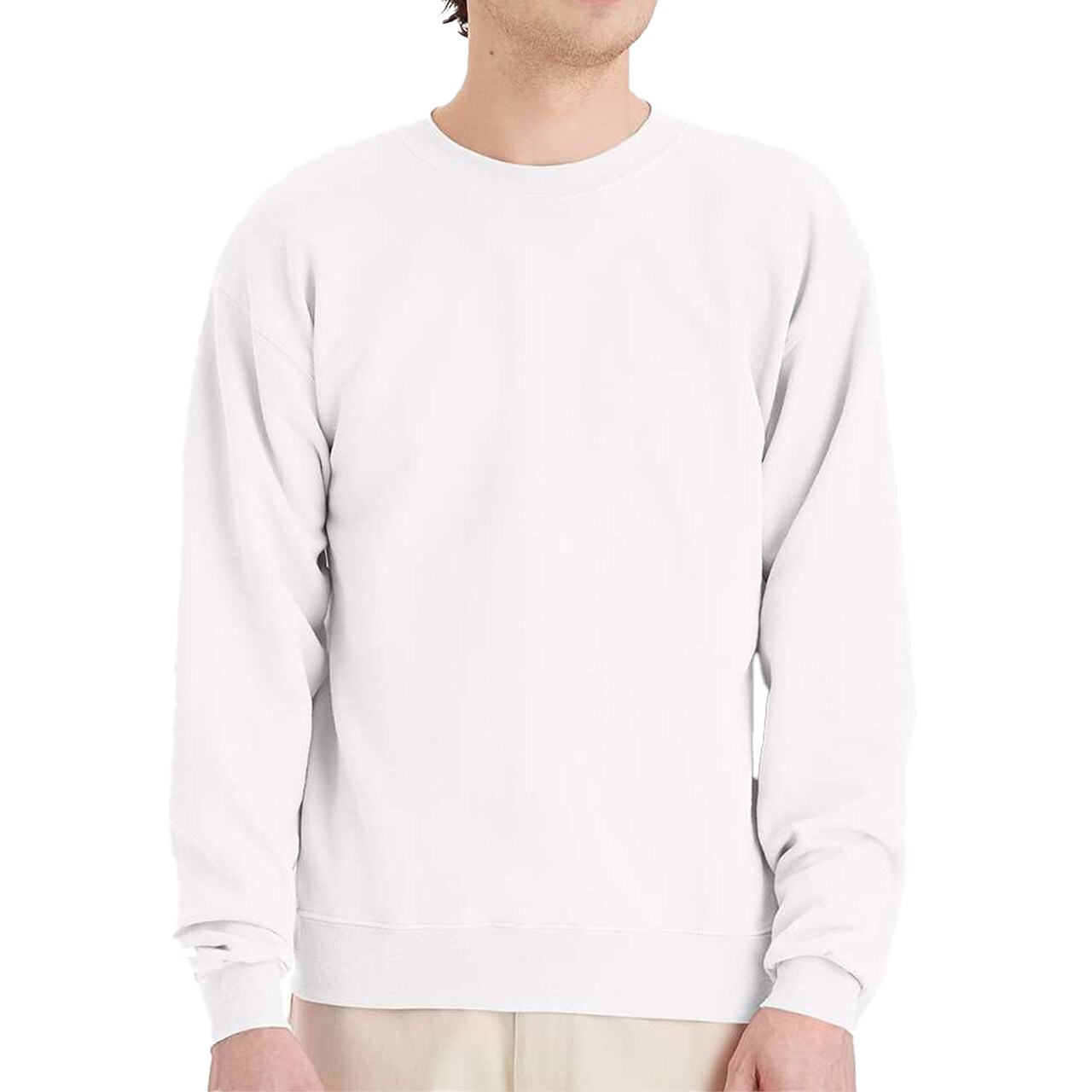 Hanes EcoSmart Unisex Crewneck Sweatshirt P160 Cotton-Poly Blend Fleece for Crafts